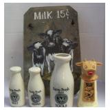 Moonbrook Arts Milk 15 Cents Cow Sign on Slate 13