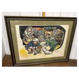Hiroshi Gima Print- The Market at Naha