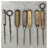 Ice picks- 7, some with advertising