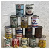 Advertisement Oil Cans- all full - no shipping