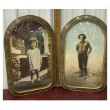 2 Dome/convex Framed Portraits