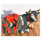 Tom Rubel Holiday Cow Figurine