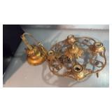 Antique art deco cast metal flush mount Chandler