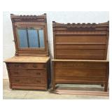 2 Piece Spoon Carved Cherry Bedroom Set 54/76