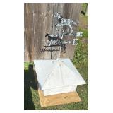 Vintage Style Galloping Horse Weathervane Mounted