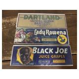 Fruit crate labels- Black Americana