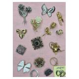16 Costume Brooches