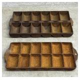 2 Cast Iron Muffin Pans