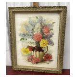 Floral still life print Gold gilded frame