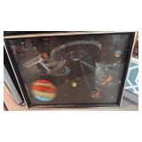 35ï¿½x19ï¿½ vintage 1978 Star Trek string art