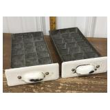 Porcelain enamel refrigerator Ice cube drawers