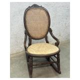 Cane Back Walnut Rocker