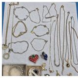 Costume necklaces, pendants, ring, bracelets