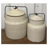 Weir stoneware canning crocks