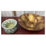 Early Roseville pot *has damage  and foil art