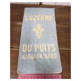 Luzerne Du Puits Alfalfa Seed Sack *a few stains