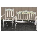 2 Piece Iron Patio Set - no seats