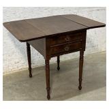 Walnut 2 Drawer Drop Leaf Stand 36/24/29