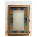 Window w/ colored leaded glass 25/36