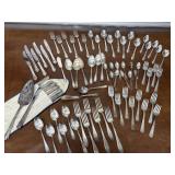 Silverplate flatware 2 odd numbered sets, very
