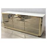 Mirrored Front 9 Drawer Dresser 72/18/29