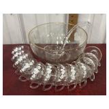 Punch bowl and glass ladle ï¿½grape leafï¿½