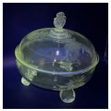 Glow Glass EAPG Pattern glass candy dish