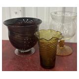 Art glass vases - swirls