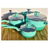 Turquoise Pots, Pans & Lids. Clean!!