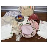 Vintage childï¿½s hats, needle point projects,