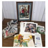 Boy Scouts merit badge books, prints, badge etc