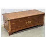 Solid Cedar Blanket Box w/ copper trim 48/21/19
