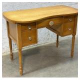 5 Drawer Maple Vanity w/ glass top 40/20/30