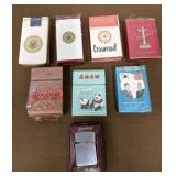 Vintage cigarette packs, advertising, zippo