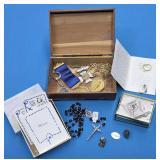 Dovetailed cedar box / religious jewelry