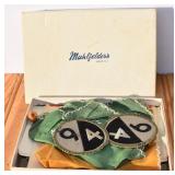 WWII Souvenir Box-Letters, Patches, Hankies, etc