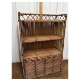 Rattan wall shelf