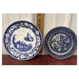 2 Earthenware Plates - One Has Gorgeous Toasted