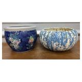 Pretty Blue Vintage Planters