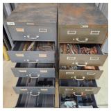 T1 2pc File Cabinets and contents: Taps, hardware,