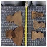 H2 5Pc vintage Axe heads 5 - 10 inch