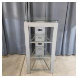 J3 4 ft X 2 Ft Stereo stand Silver metal