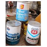 TT 8 shell vintage oil cans Phillips 66 amoco gunk