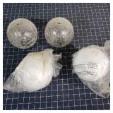 J3 4Pc Lights Glass globes 6 Inch round