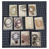 L5 10 Colourful necklaces, earrings, Jewelry