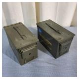 P3 2Pc 50 cAL ammo can metal military