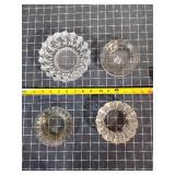 T2 4Pc Glass Ashtrays Hilton