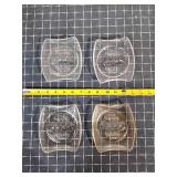 T2 4Pc Glass Ashtrays Holiday inn