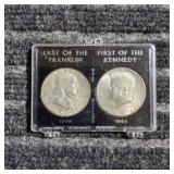 LB Franklin /kennedy Half dollars 1963-1964 Silver