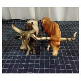 L4 2 Plastic Bulls 9" tall